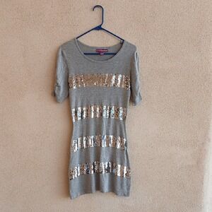 Make Offer! Epic Threads Gray Dress with Gold and Silver Sequins